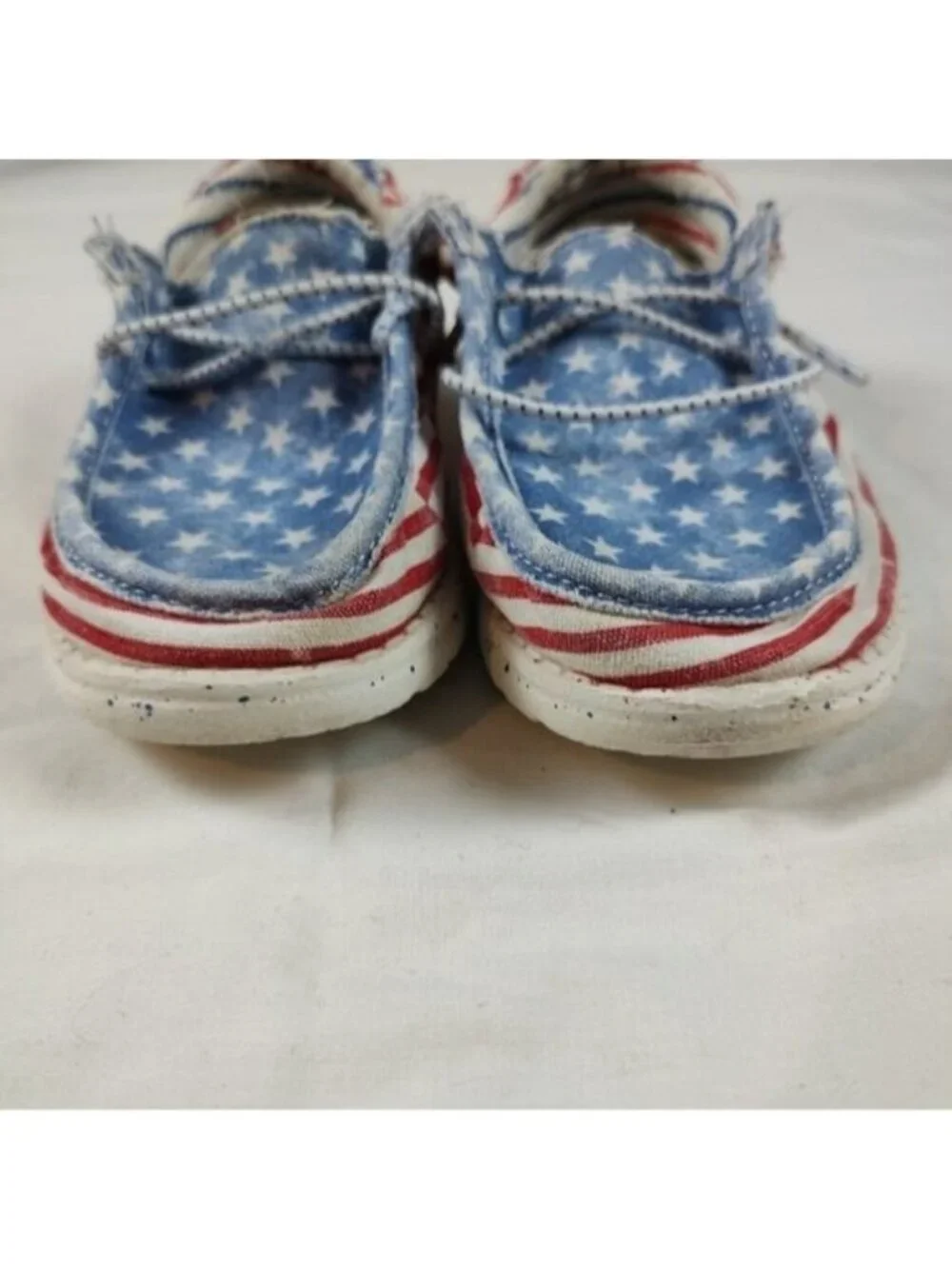 Hey Dude Wally Youth Stars n Stripes Shoes K12 - Picture 3 of 9